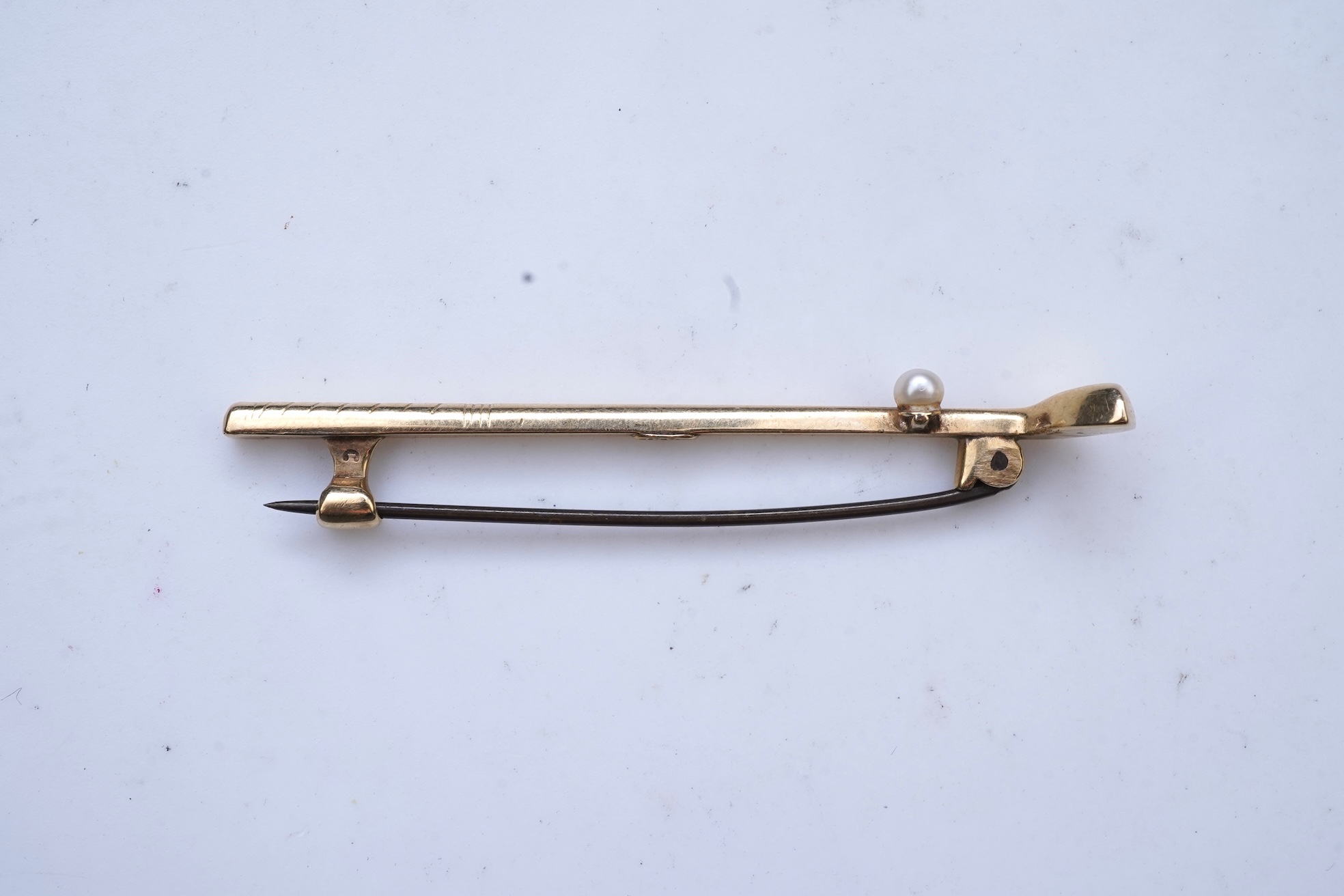 A gold and pearl novelty brooch, early 20th century